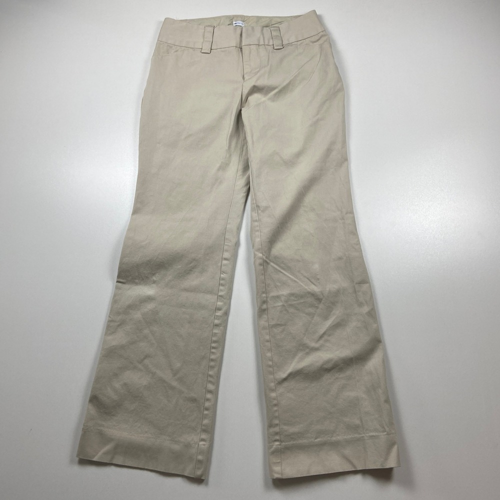 Gap Stretch Khaki Trousers 4 Regular Beige Bootcut Chino Modern Classic Pants